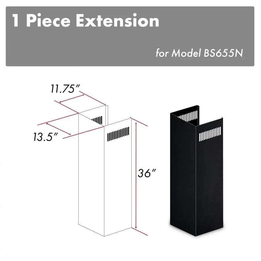 ZLINE 1-36 in. Chimney Extension for 9 ft. to 10 ft. Ceilings ,1PCEXT-BS655N by Farmhouse Kitchen and Bath