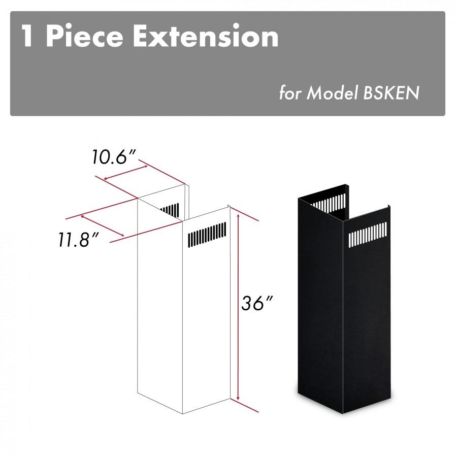 ZLINE 1-36 in. Chimney Extension for 9 ft. to 10 ft. Ceilings, 1PCEXT-BSKEN by Farmhouse Kitchen and Bath