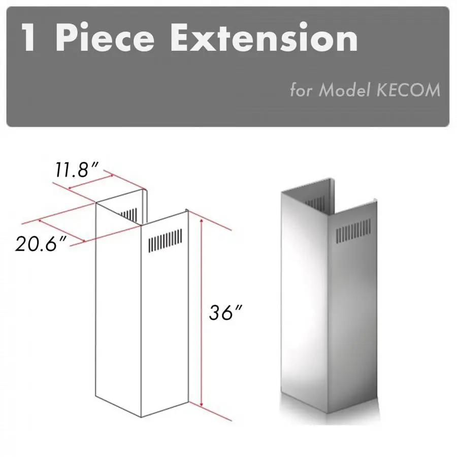 ZLINE 1 Piece Chimney Extension for 10' Ceiling,1PCEXT-KECOM by Farmhouse Kitchen and Bath