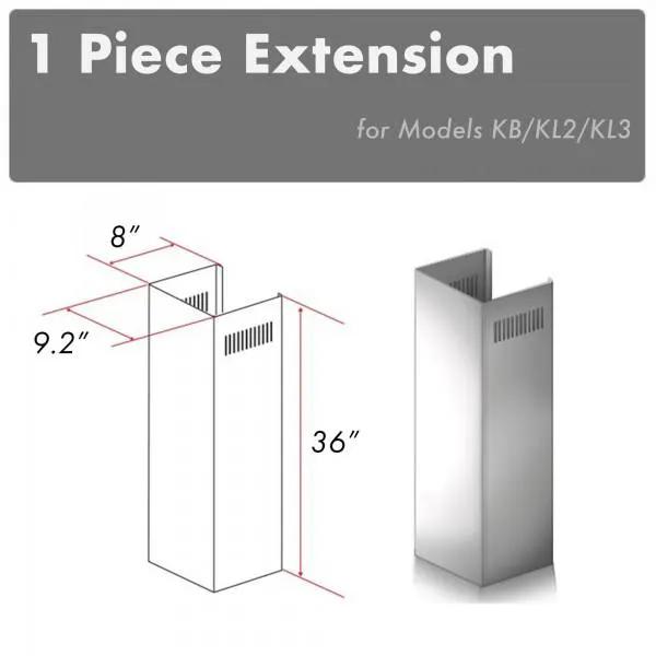 ZLINE 1 Piece Chimney Extension for 10ft Ceiling (1PCEXT-KB/KL2/KL3) by Farmhouse Kitchen and Bath
