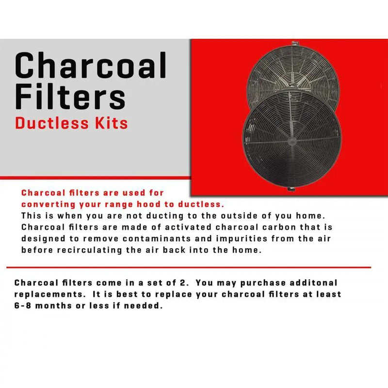 ZLINE 1 Set Charcoal Filters for Range Hoods w/Recirculating Option, CF1-587/597/9597 by Farmhouse Kitchen and Bath