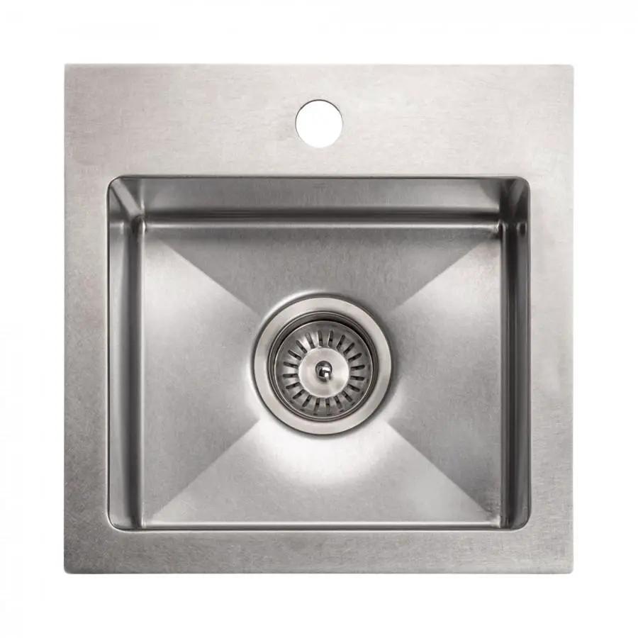 ZLINE 15" Topmount Single Bowl Bar Sink DuraSnow Stainless Steel, STS-15S by Farmhouse Kitchen and Bath