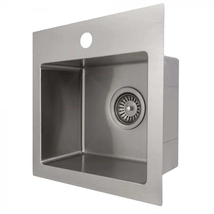 ZLINE 15" Topmount Single Bowl Bar Sink in Stainless Steel, STS-15 by Farmhouse Kitchen and Bath