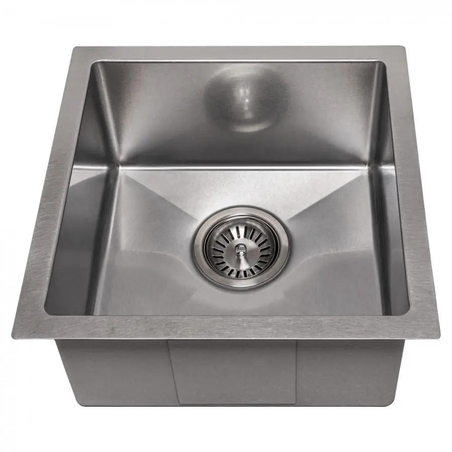 ZLINE 15" Undermount Single Bowl Bar Sink DuraSnow Stainless Steel, SUS-15S by Farmhouse Kitchen and Bath