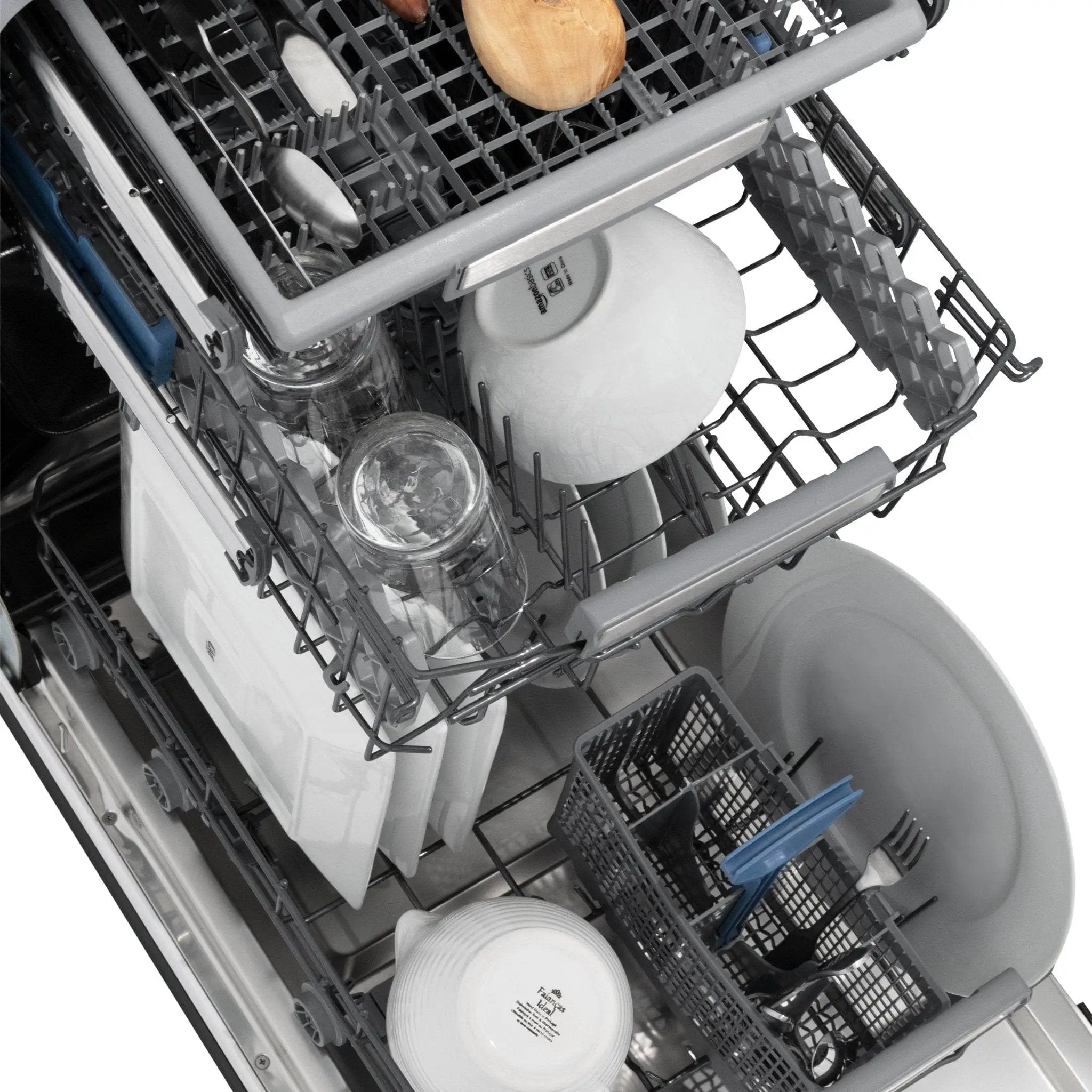 ZLINE 18" Dishwasher in Black matt panel, Stainless Tub, DWV-BLM-18 by Farmhouse Kitchen and Bath