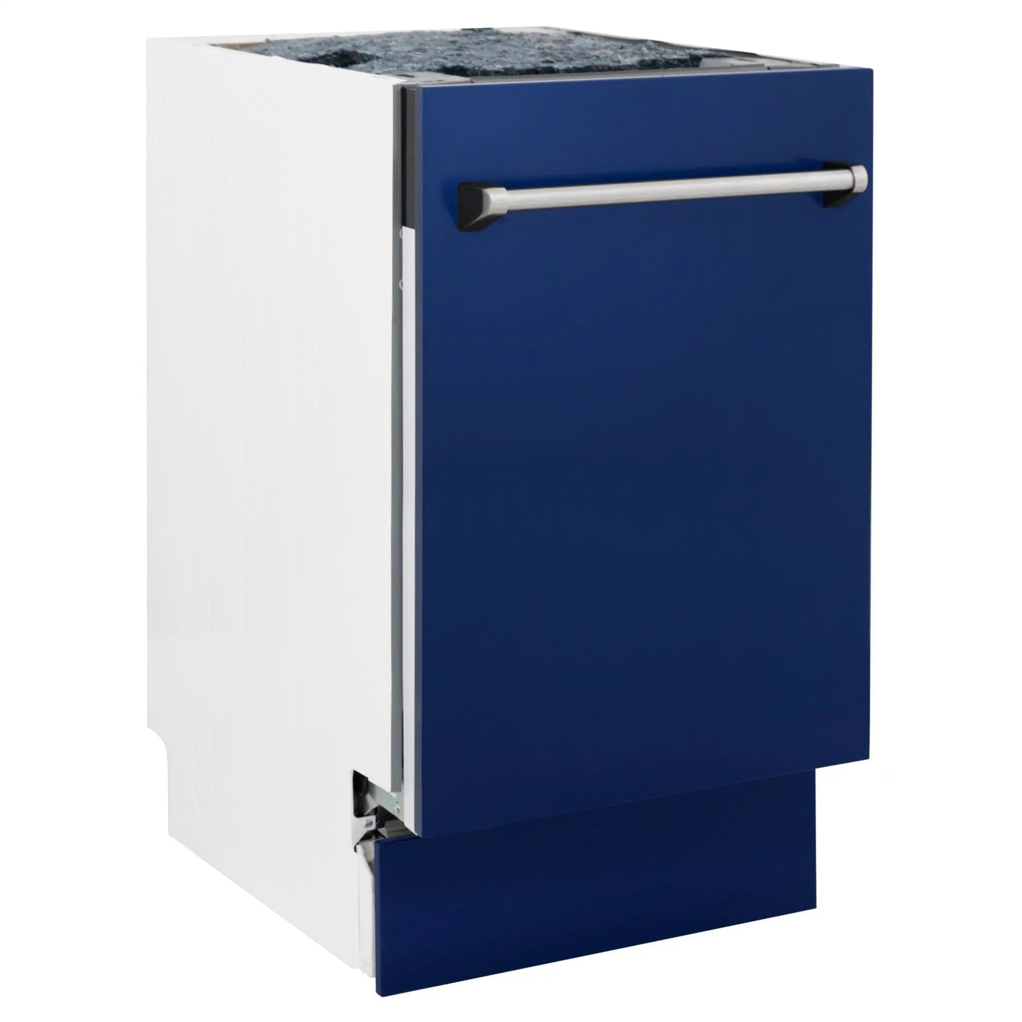 ZLINE 18" Dishwasher in Blue gloss panel, Stainless Tub, DWV-BG-18 by Farmhouse Kitchen and Bath