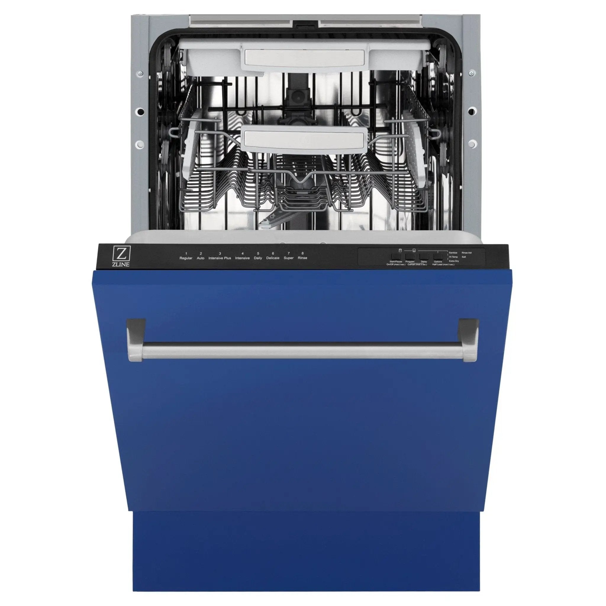 ZLINE 18" Dishwasher in Blue matt panel, Stainless Tub, DWV-BM-18 by Farmhouse Kitchen and Bath