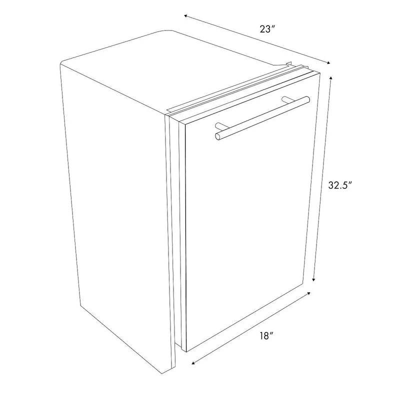ZLINE 18" Dishwasher in Unfinished Wood with Stainless Steel Tub, DW-UF-H-18 by Farmhouse Kitchen and Bath