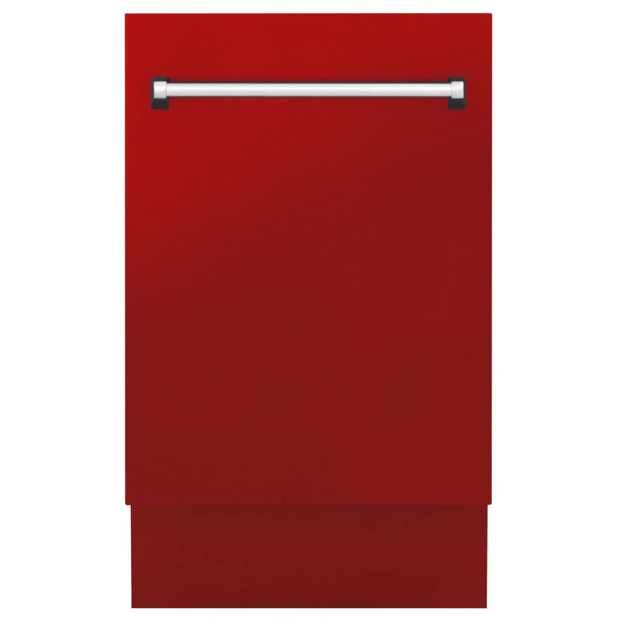 ZLINE 18" Dishwasher, Red Matt panel, Stainless Tub, DWV-RM-18 by Farmhouse Kitchen and Bath