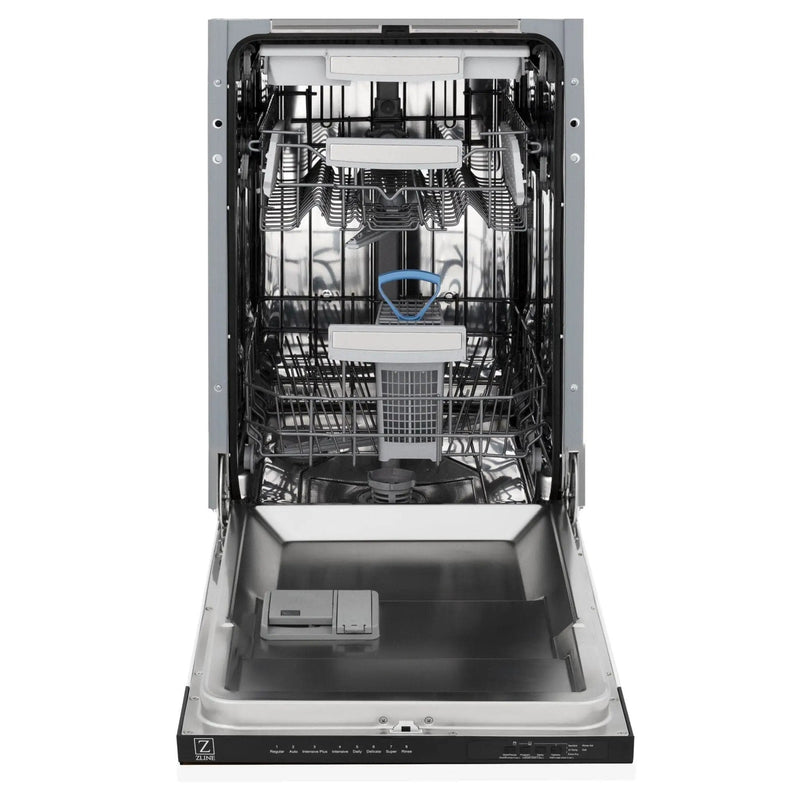 ZLINE 18" Dishwasher, White Matte panel, Stainless Tub, DWV-WM-18 by Farmhouse Kitchen and Bath