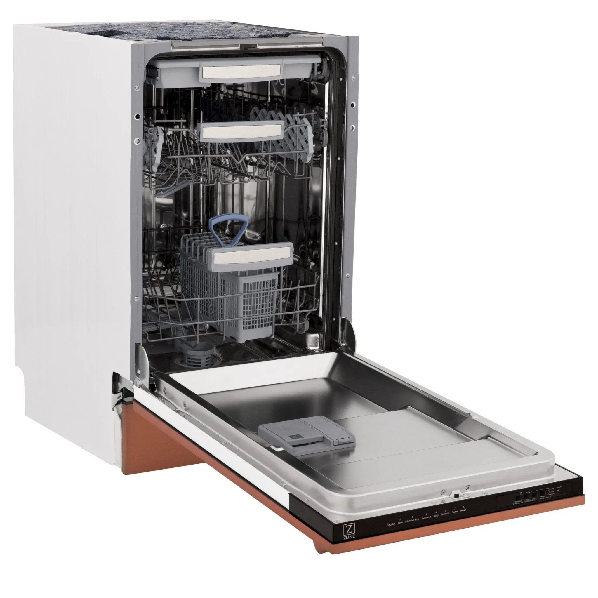 ZLINE 18" Dishwasher with Copper panel, Stainless Tub, DWV-C-18 by Farmhouse Kitchen and Bath