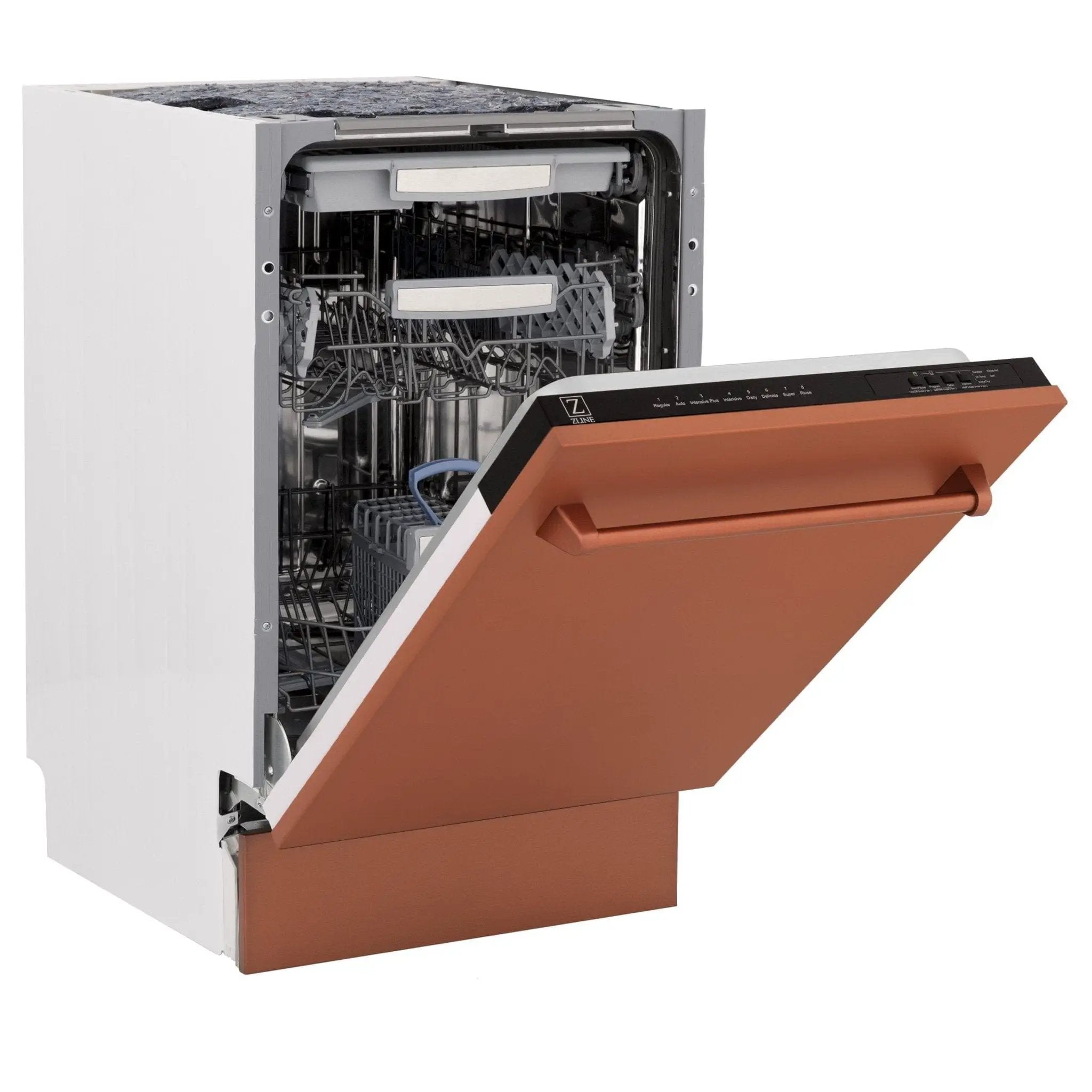 ZLINE 18" Dishwasher with Copper panel, Stainless Tub, DWV-C-18 by Farmhouse Kitchen and Bath