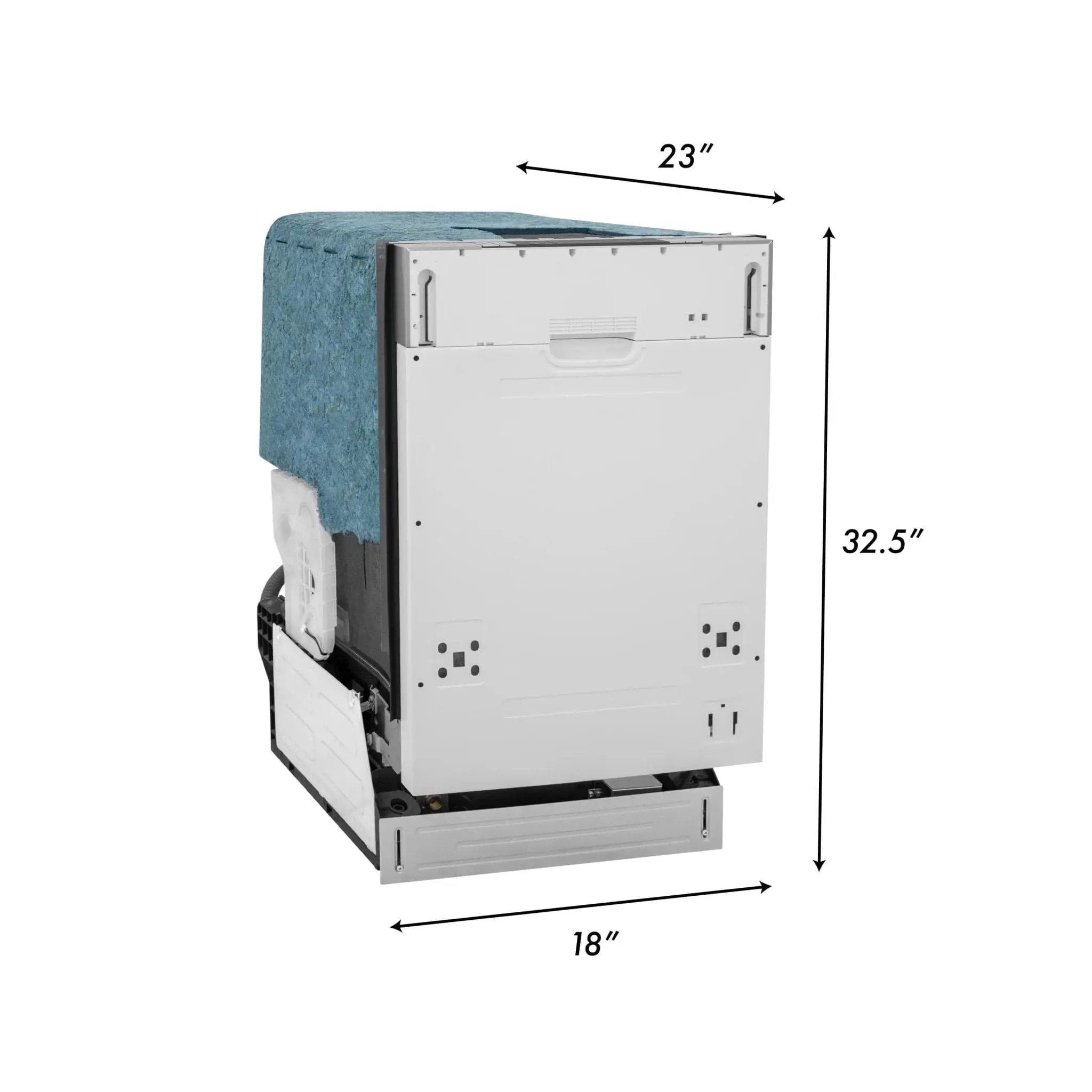 ZLINE 18 in. Compact Top Control Dishwasher with Stainless Steel Tub and Modern Style Handle, DW-BS-H-18 by Farmhouse Kitchen and Bath