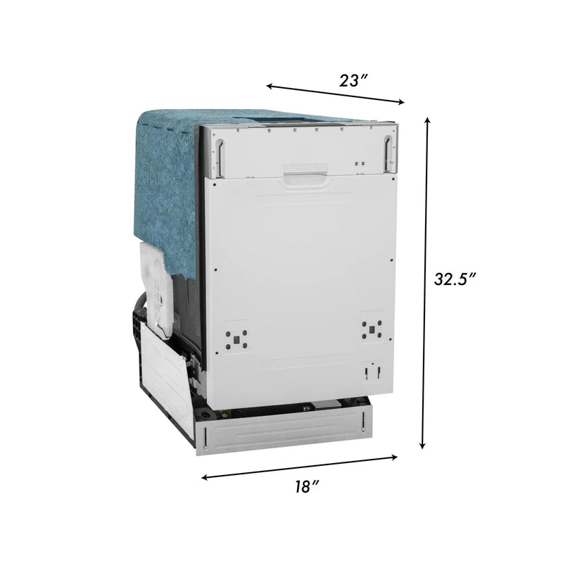 ZLINE 18 in. Compact Top Control Dishwasher with Stainless Steel Tub and Modern Style Handle, DW-BS-H-18 by Farmhouse Kitchen and Bath