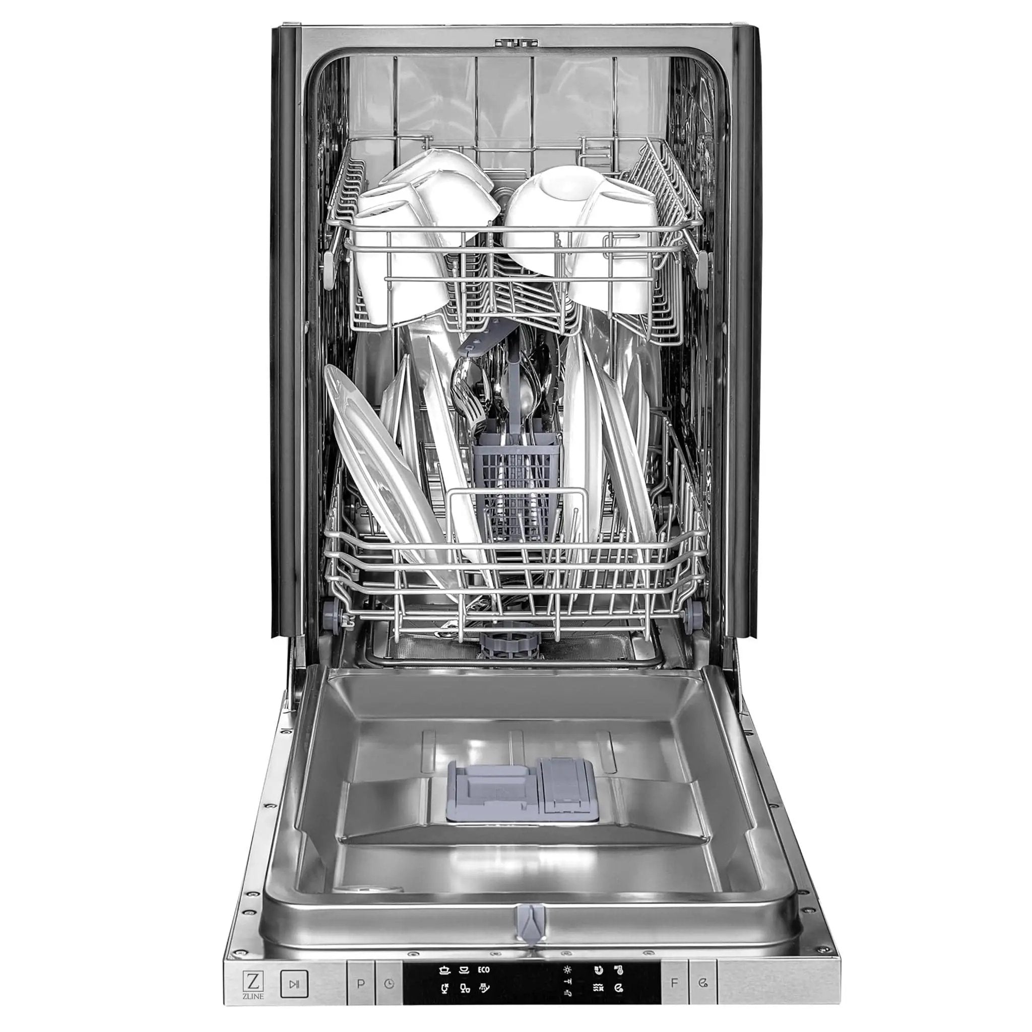 ZLINE 18 in. Compact Top Control Dishwasher with Stainless Steel Tub and Modern Style Handle, DW-BS-H-18 by Farmhouse Kitchen and Bath