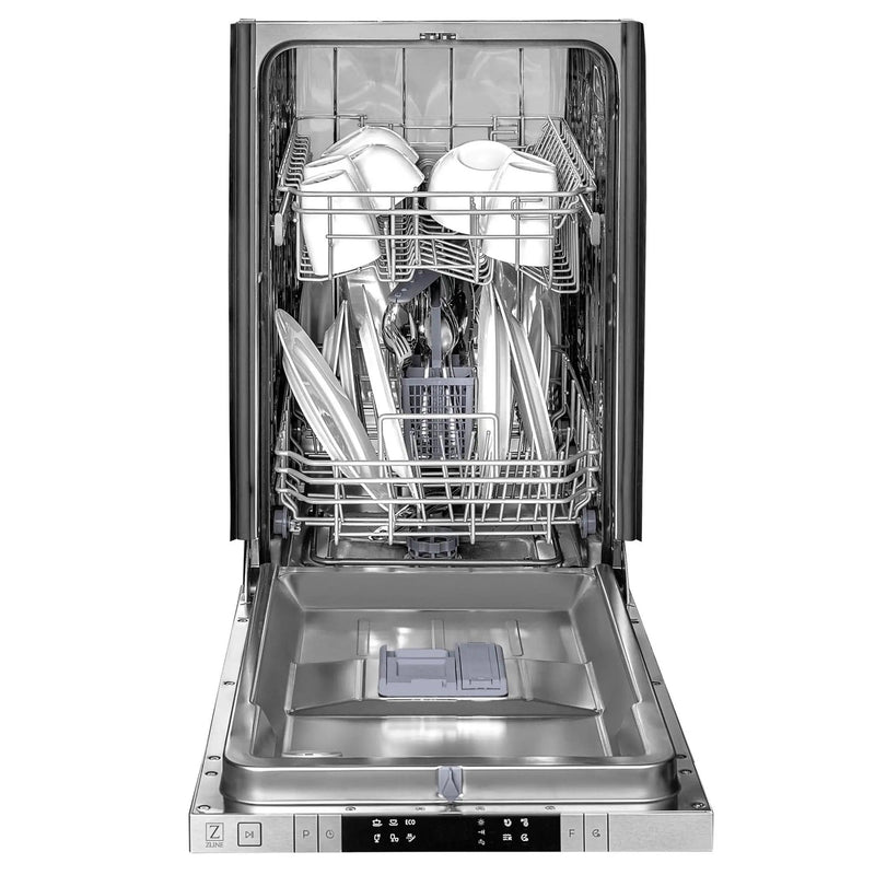 ZLINE 18 in. Compact Top Control Dishwasher with Stainless Steel Tub and Modern Style Handle, DW-BS-H-18 by Farmhouse Kitchen and Bath