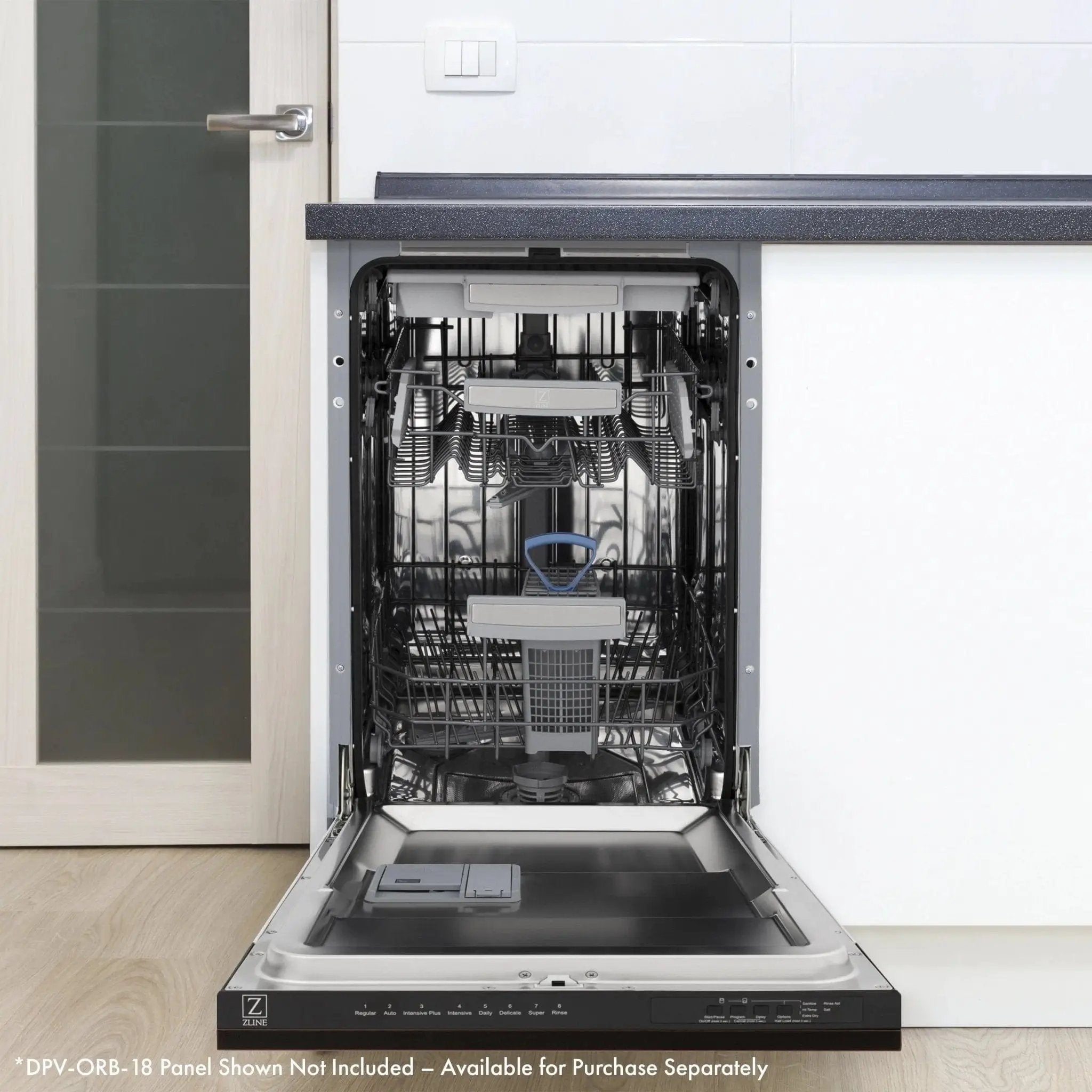 ZLINE 18 in. Tallac Series 3rd Rack Top Control Dishwasher in a Stainless Steel Tub DWV-BS-18 by Farmhouse Kitchen and Bath