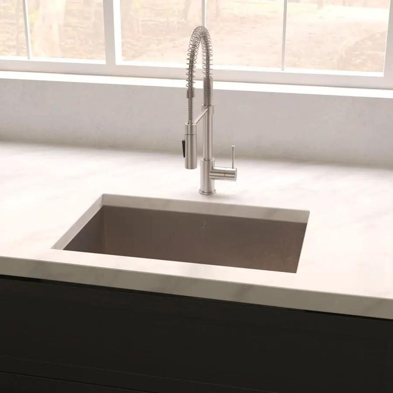 ZLINE 23" Undermount Single Bowl Sink DuraSnow Stainless Steel, SRS-23S by Farmhouse Kitchen and Bath