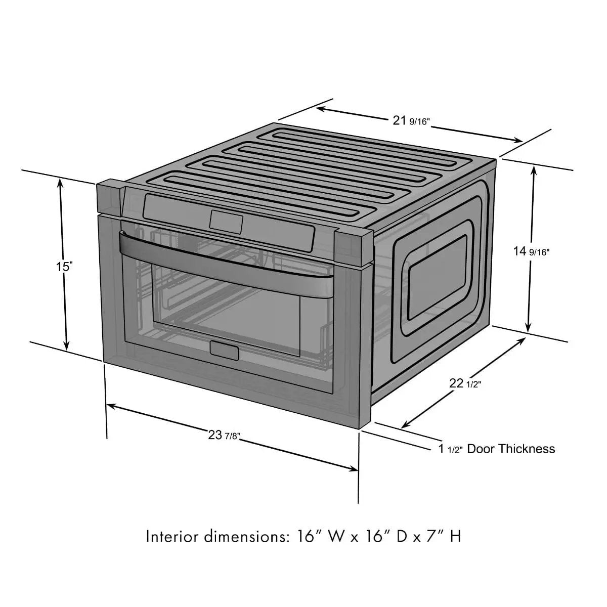 ZLINE 24" 1.2 cu. ft. Microwave Drawer in Stainless Steel, MWD-1 by Farmhouse Kitchen and Bath