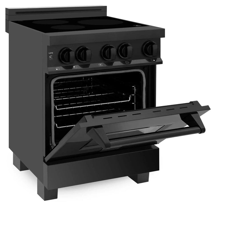 ZLINE 24" 2.8 cu. ft. Induction Range with a 3 Element Stove and Electric Oven in Black Stainless Steel RAIND-BS-24 by Farmhouse Kitchen and Bath