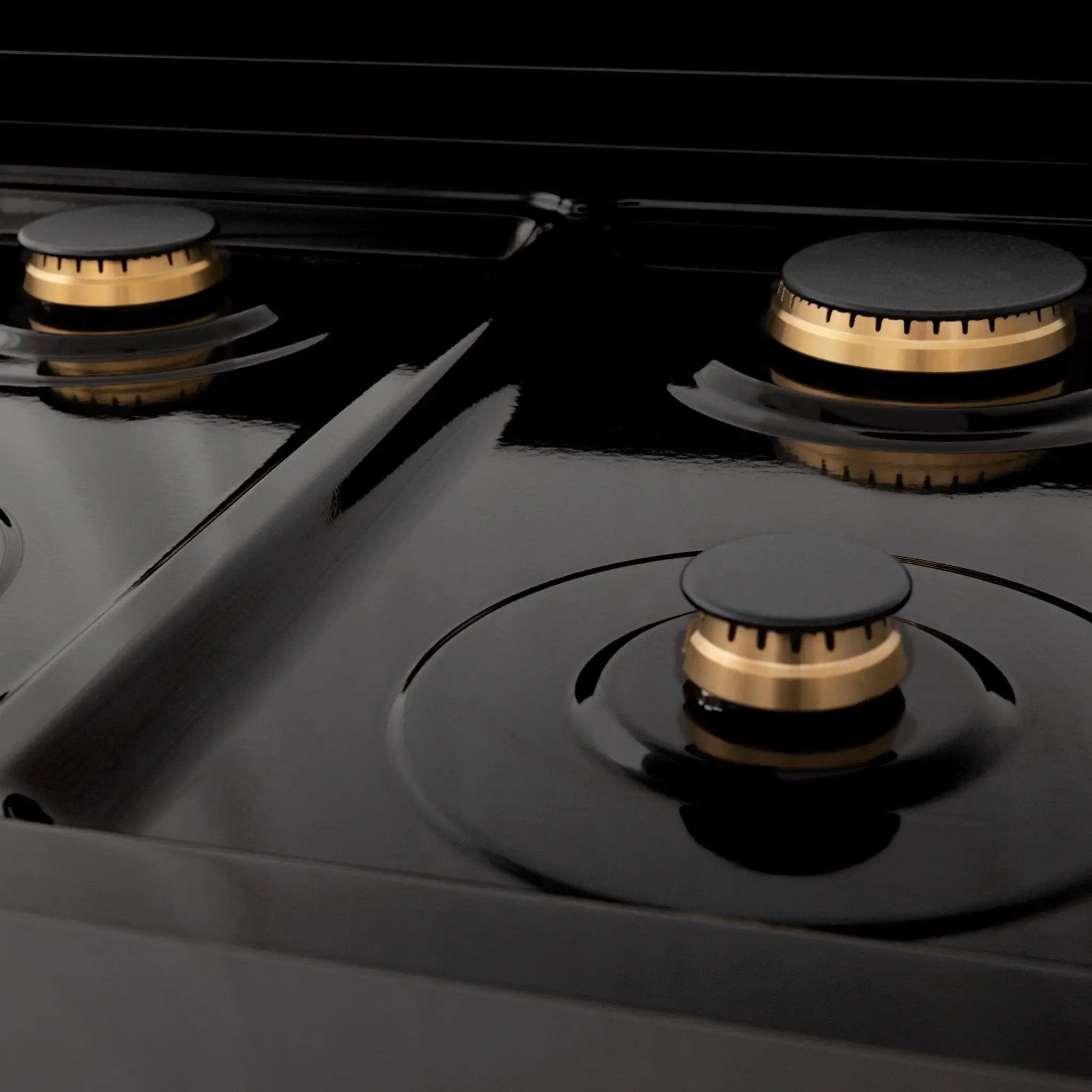 ZLINE 24" Autograph Dual Fuel Range, Black Stainless, RABZ-24-CB by Farmhouse Kitchen and Bath