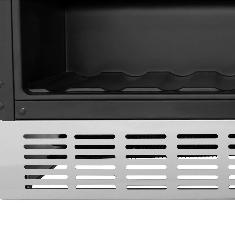ZLINE 24" Autograph Edition 154 Can Beverage Cooler Fridge with Adjustable Shelves in Stainless Steel with Matte Black Accents RBVZ-US-24-MB by Farmhouse Kitchen and Bath