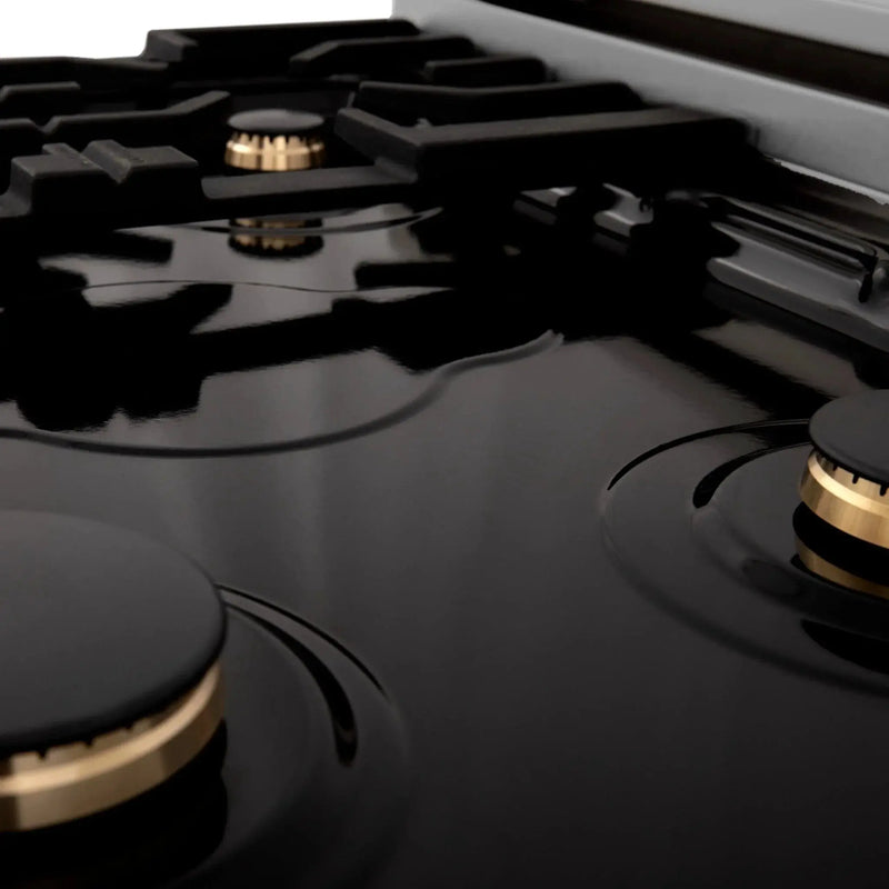 ZLINE 24" Autograph Edition, Gas Range, White Door, RGZ-WM-24-G by Farmhouse Kitchen and Bath