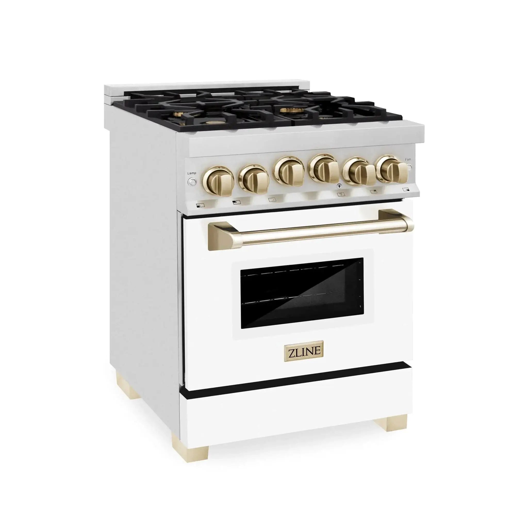 ZLINE 24" Autograph Edition, Gas Range, White Door, RGZ-WM-24-G by Farmhouse Kitchen and Bath