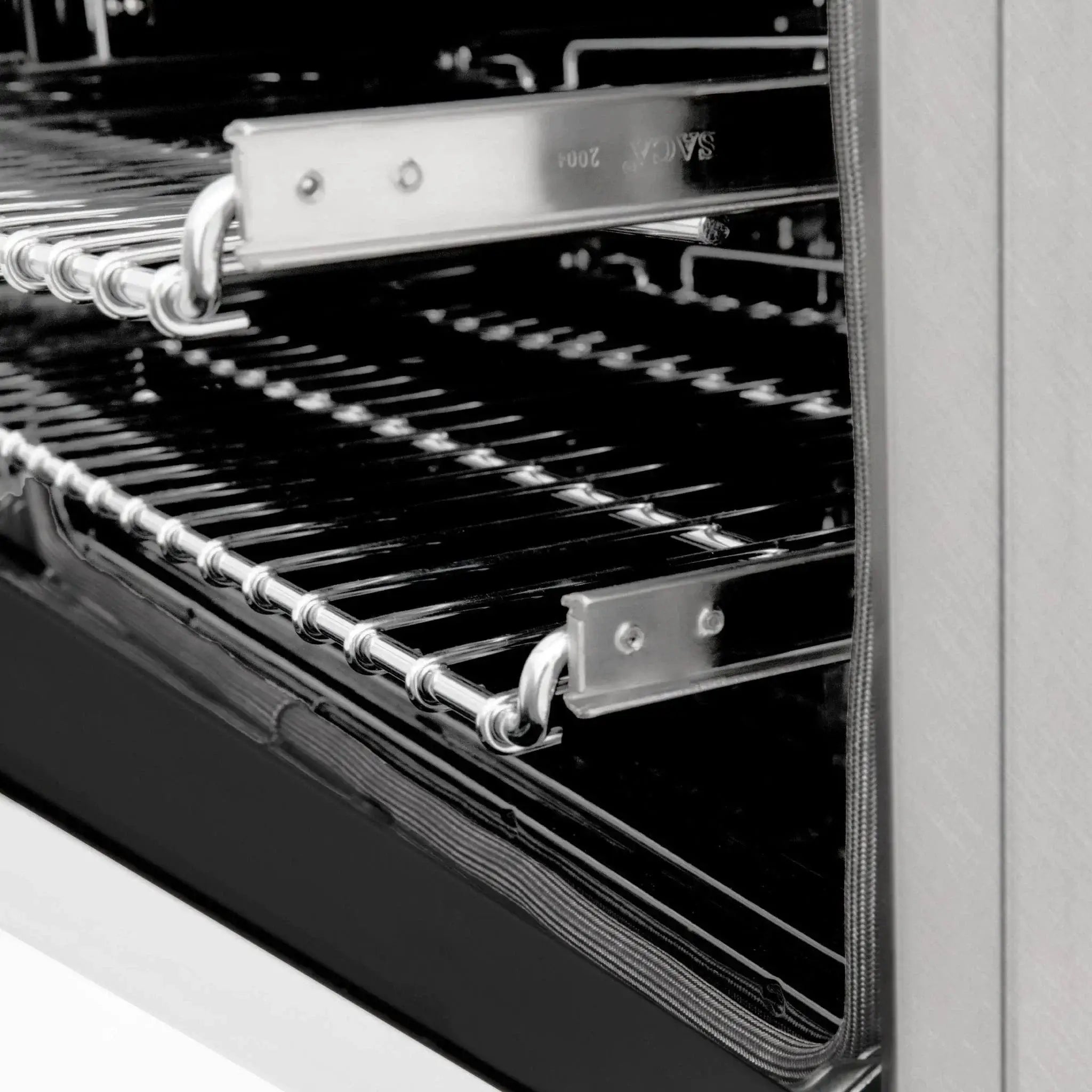 ZLINE 24" Autograph Gas Range, DuraSnow, White Door, RGSZ-WM-24-MB by Farmhouse Kitchen and Bath
