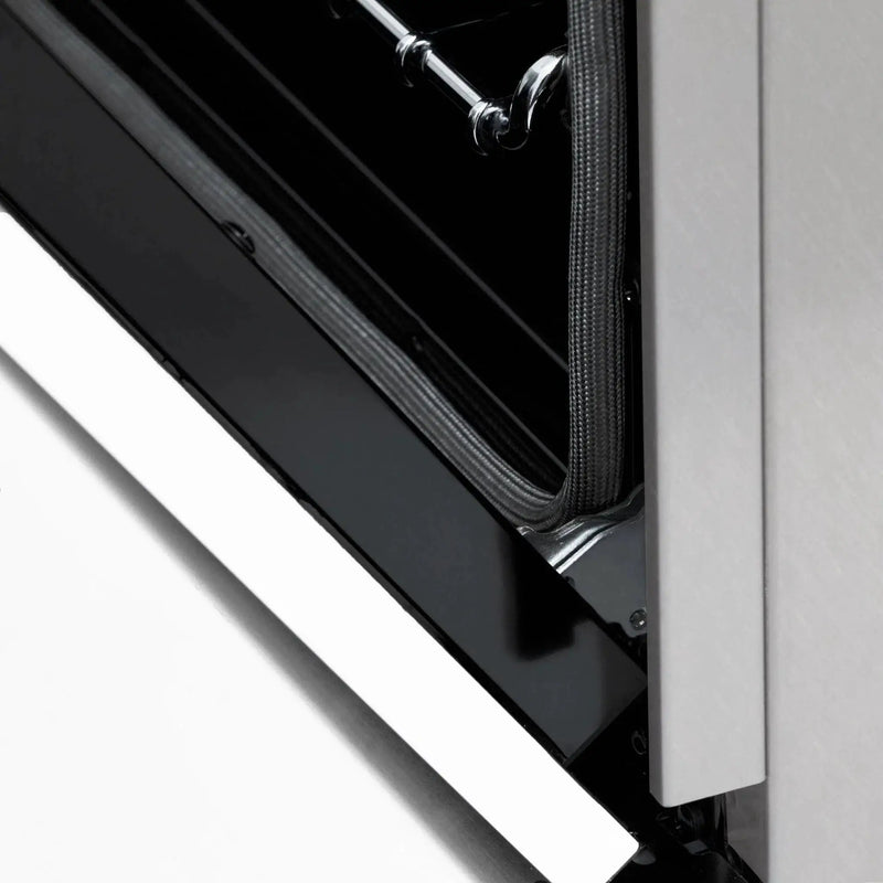 ZLINE 24" Autograph Gas Range, DuraSnow, White Door, RGSZ-WM-24-MB by Farmhouse Kitchen and Bath