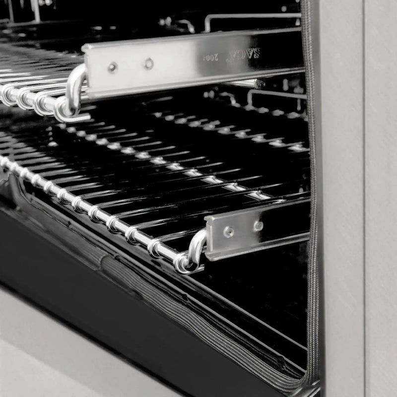 ZLINE 24" Autograph Gas Range Gas, DuraSnow, RGSZ-SN-24-MB by Farmhouse Kitchen and Bath