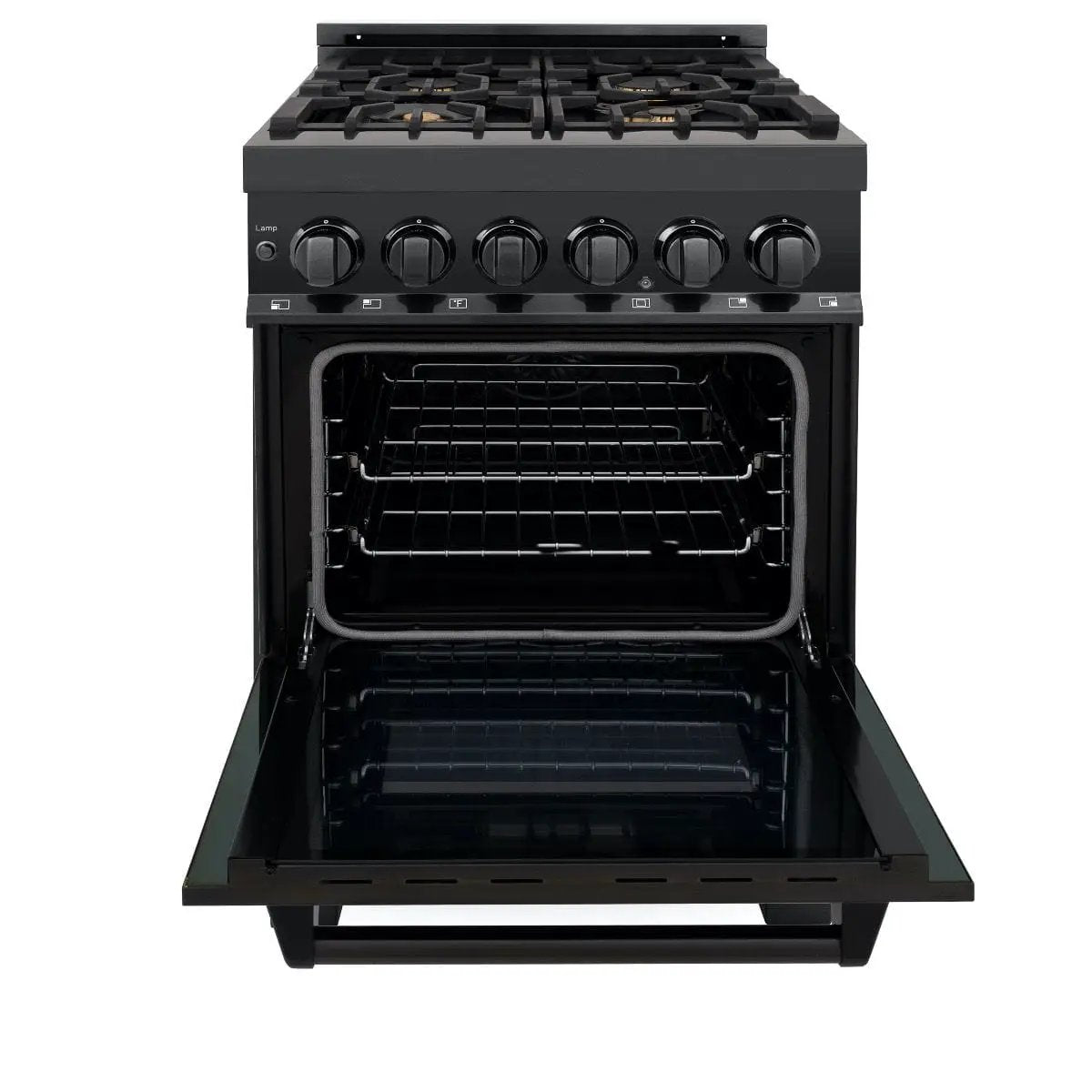 ZLINE 24" Black Stainless, Gas Brass Burner, Electric Range, RAB-BR-24 by Farmhouse Kitchen and Bath