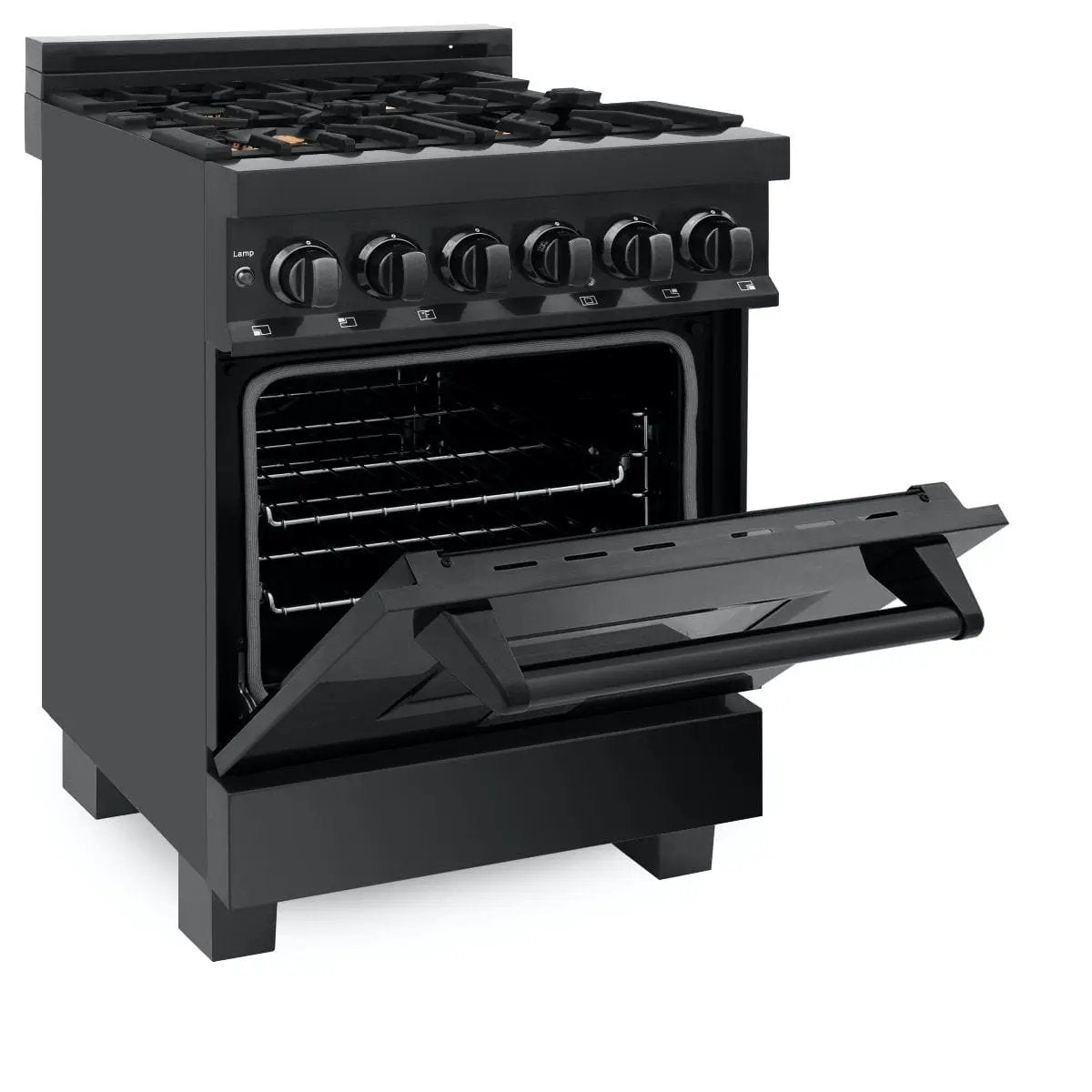 ZLINE 24" Black Stainless, Gas Brass Burner, Electric Range, RAB-BR-24 by Farmhouse Kitchen and Bath