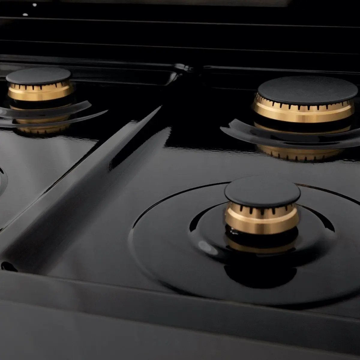 ZLINE 24" Black Stainless, Gas Brass Burner, Electric Range, RAB-BR-24 by Farmhouse Kitchen and Bath