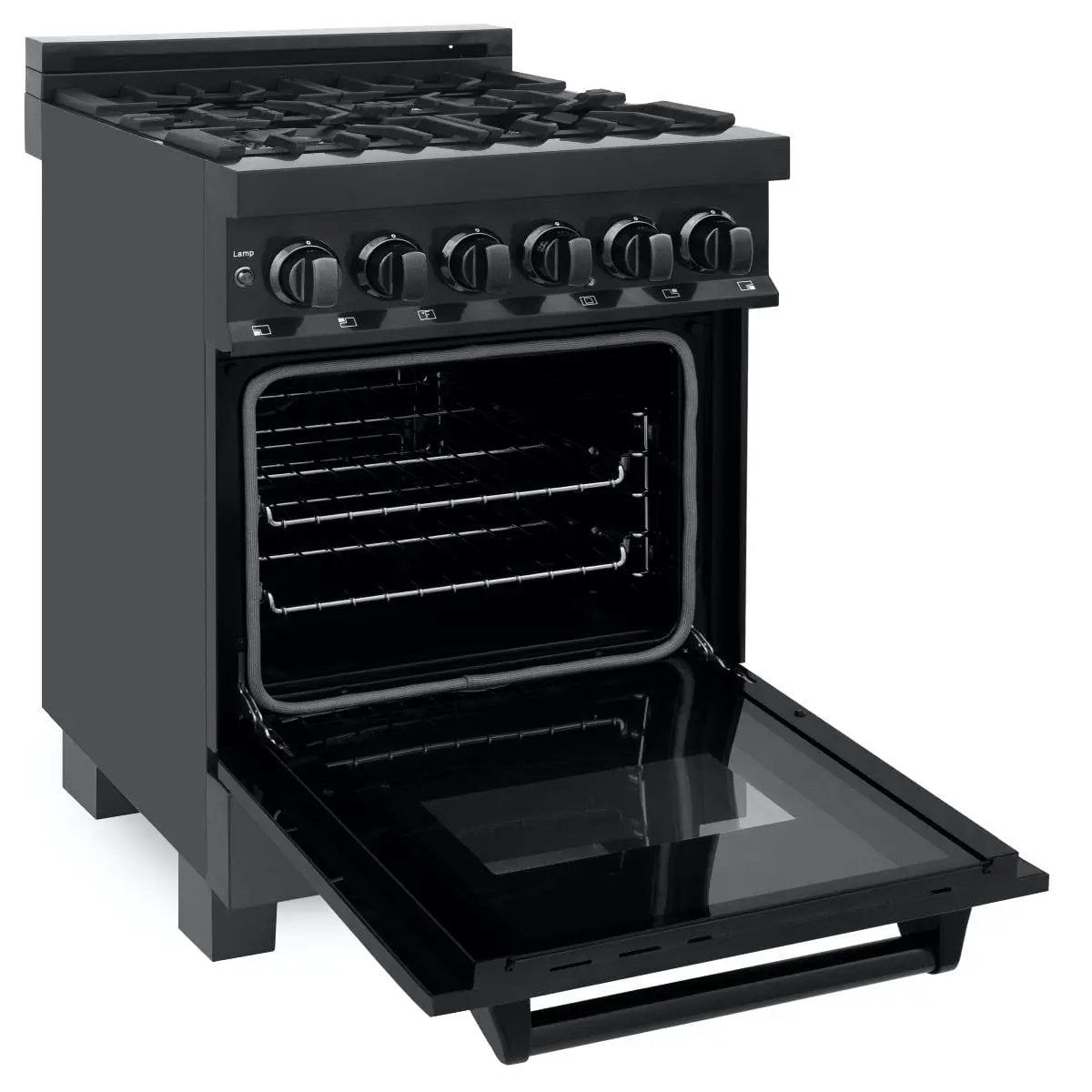 ZLINE 24" Black Stainless, Gas Burner, Electric Oven Range, RAB-24 by Farmhouse Kitchen and Bath