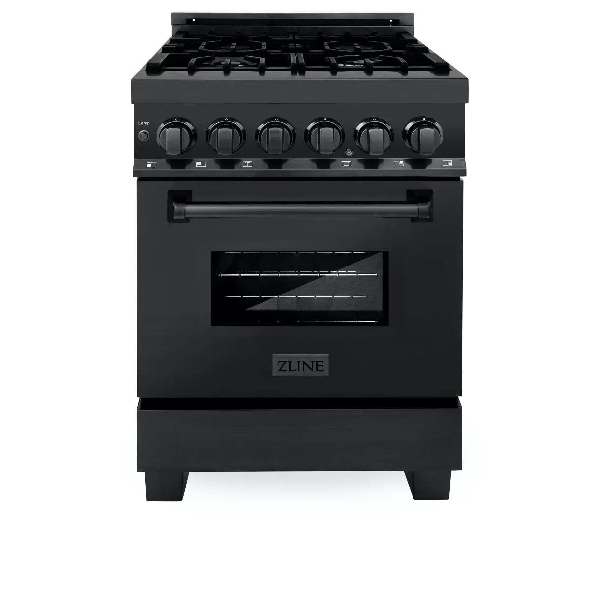 ZLINE 24" Black Stainless, Gas Burner, Electric Oven Range, RAB-24 by Farmhouse Kitchen and Bath