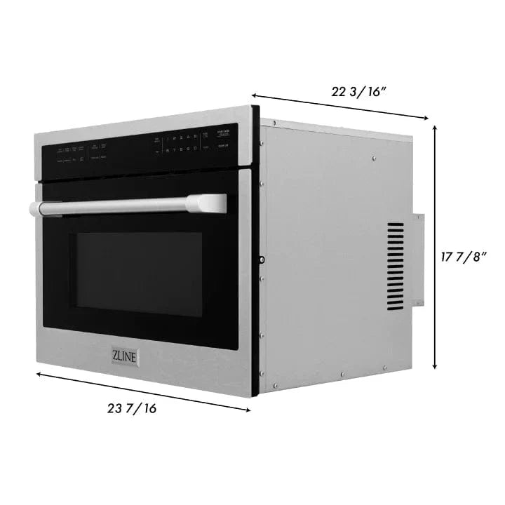 ZLINE 24" Built-in Convection Microwave Oven, DuraSnow, MWO-24-SS by Farmhouse Kitchen and Bath