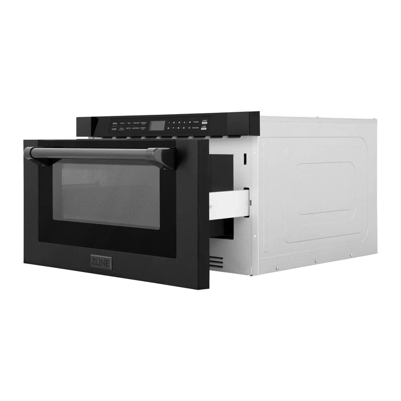 ZLINE 24" Built-in Microwave Drawer, Black Stainless Steel, MWD-1-BS-H by Farmhouse Kitchen and Bath