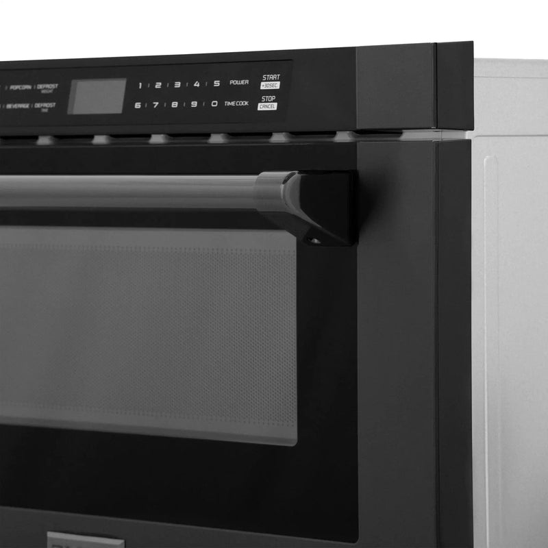 ZLINE 24" Built-in Microwave Drawer, Black Stainless Steel, MWD-1-BS-H by Farmhouse Kitchen and Bath