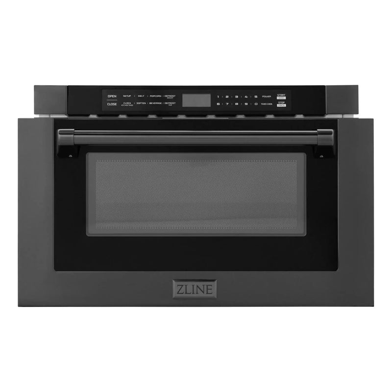 ZLINE 24" Built-in Microwave Drawer, Black Stainless Steel, MWD-1-BS-H by Farmhouse Kitchen and Bath