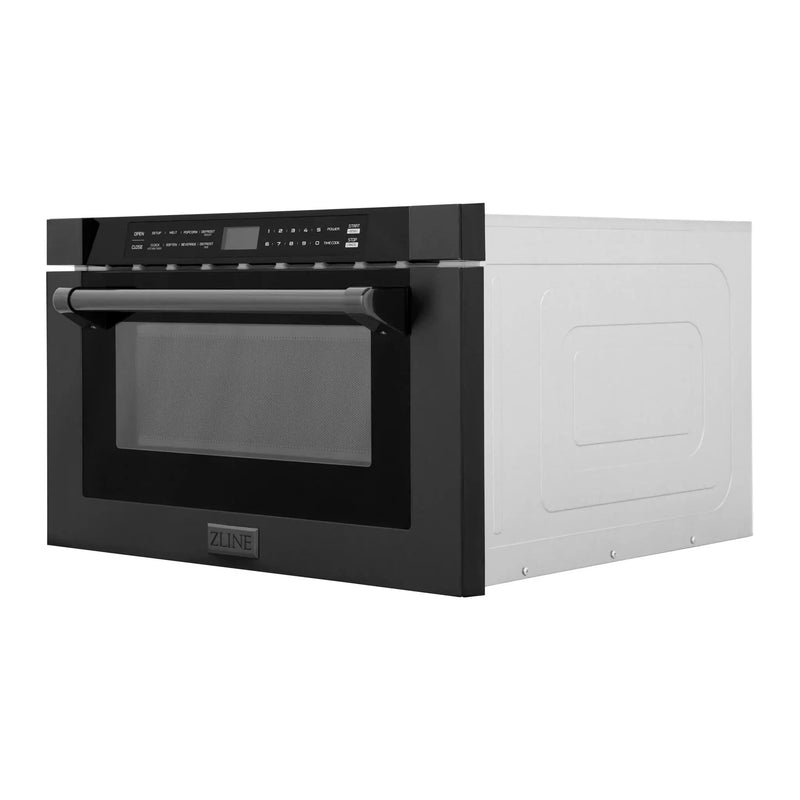 ZLINE 24" Built-in Microwave Drawer, Black Stainless Steel, MWD-1-BS-H by Farmhouse Kitchen and Bath