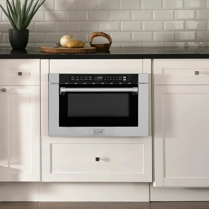 ZLINE 24" Built-in Microwave Drawer, Stainless Steel, MWD-1-H by Farmhouse Kitchen and Bath