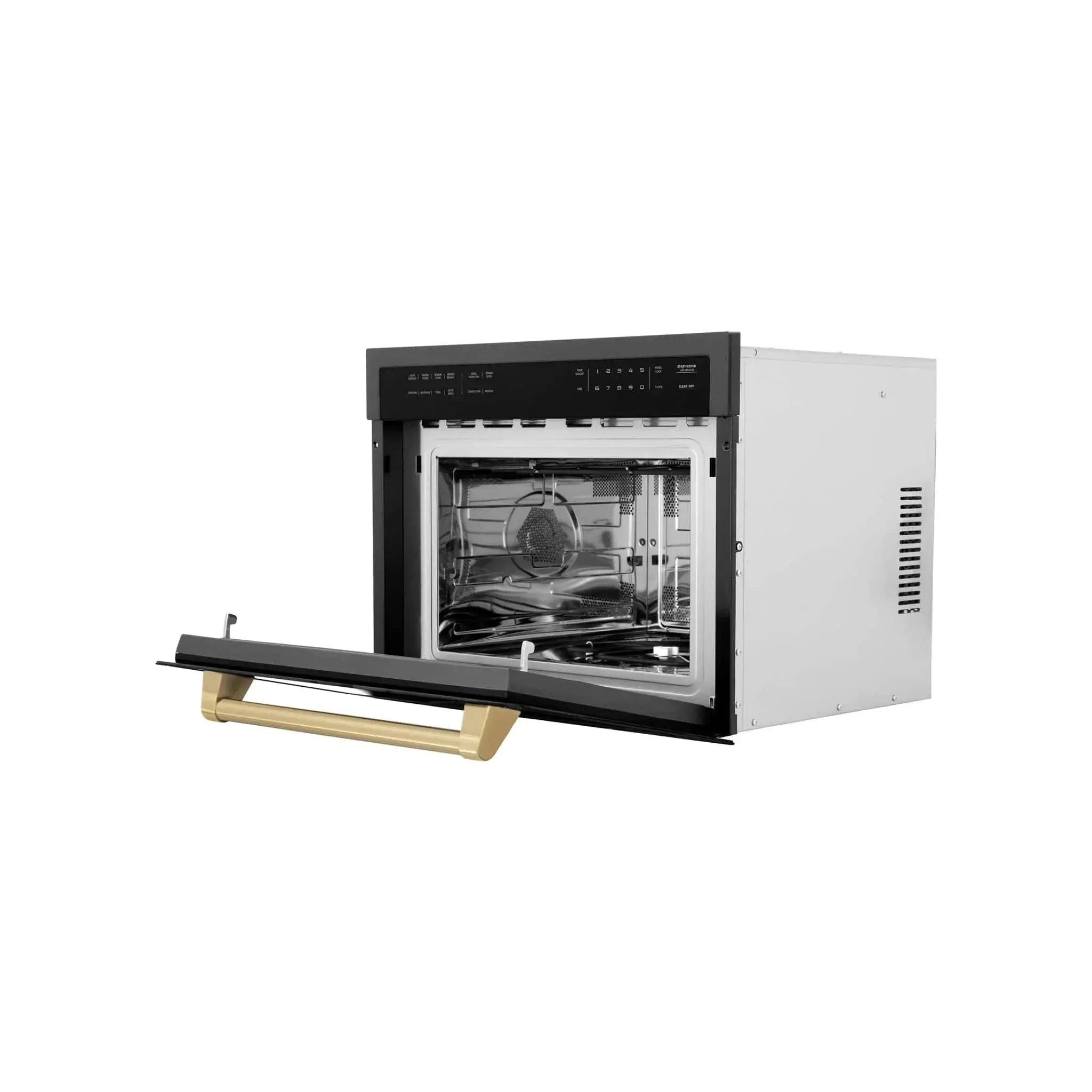 ZLINE 24" Convection Microwave, Black Stainless, Bronze MWOZ-24-BS-CB by Farmhouse Kitchen and Bath