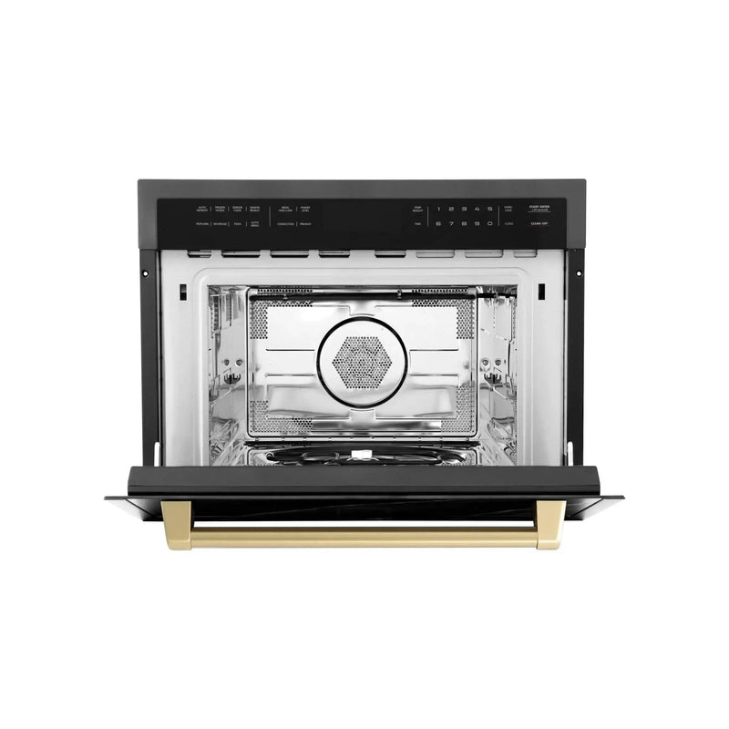 ZLINE 24" Convection Microwave, Black Stainless, Bronze MWOZ-24-BS-CB by Farmhouse Kitchen and Bath