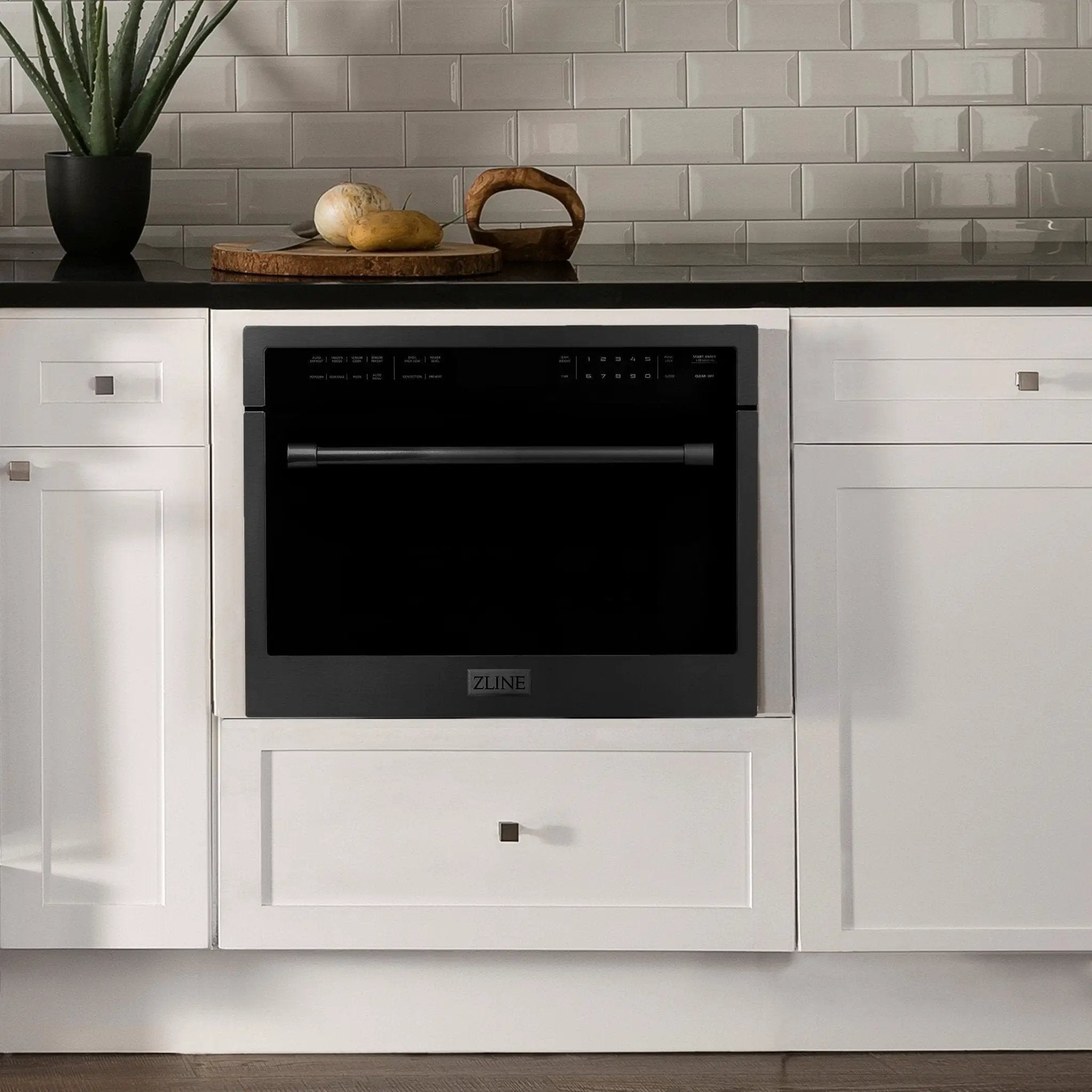 ZLINE 24" Convection Microwave, Black Stainless, MWO-24-BS by Farmhouse Kitchen and Bath