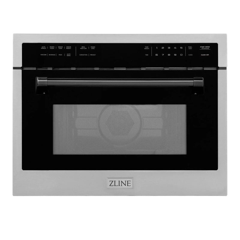 ZLINE 24" Convection Microwave, Stainless Steel, Black MWOZ-24-MB by Farmhouse Kitchen and Bath