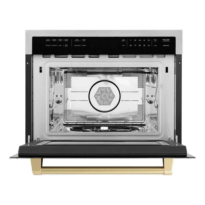 ZLINE 24" Convection Microwave, Stainless Steel, Bronze MWOZ-24-CB by Farmhouse Kitchen and Bath