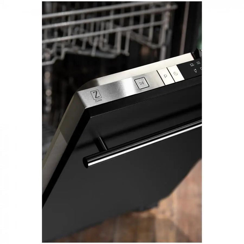 ZLINE 24" Dishwasher Black Matte with Stainless Steel Tub, DW-BLM-H-24 by Farmhouse Kitchen and Bath