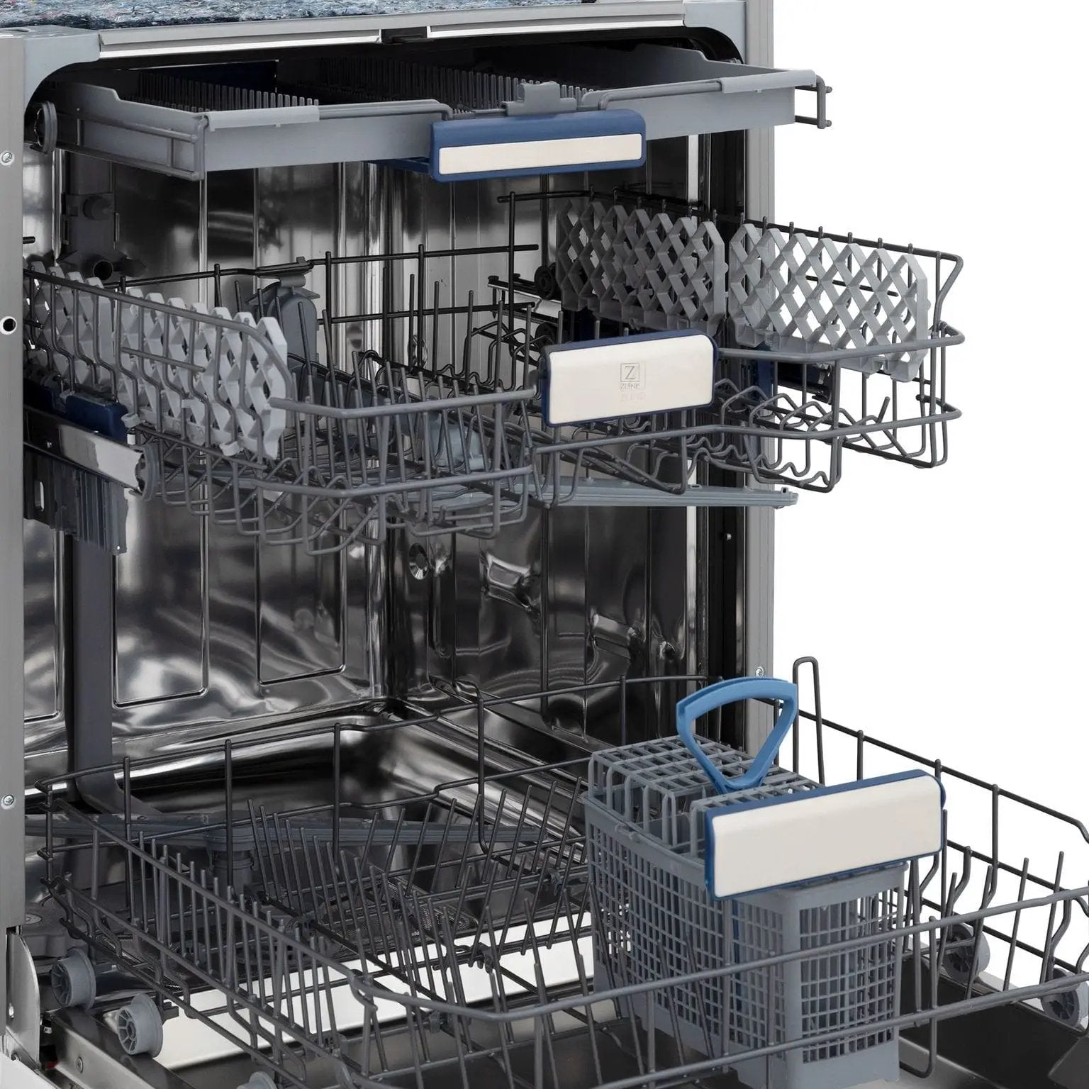 ZLINE 24" Dishwasher, Custom Panel Ready, Stainless Tub, 3rd Rack, DWV-24 by Farmhouse Kitchen and Bath
