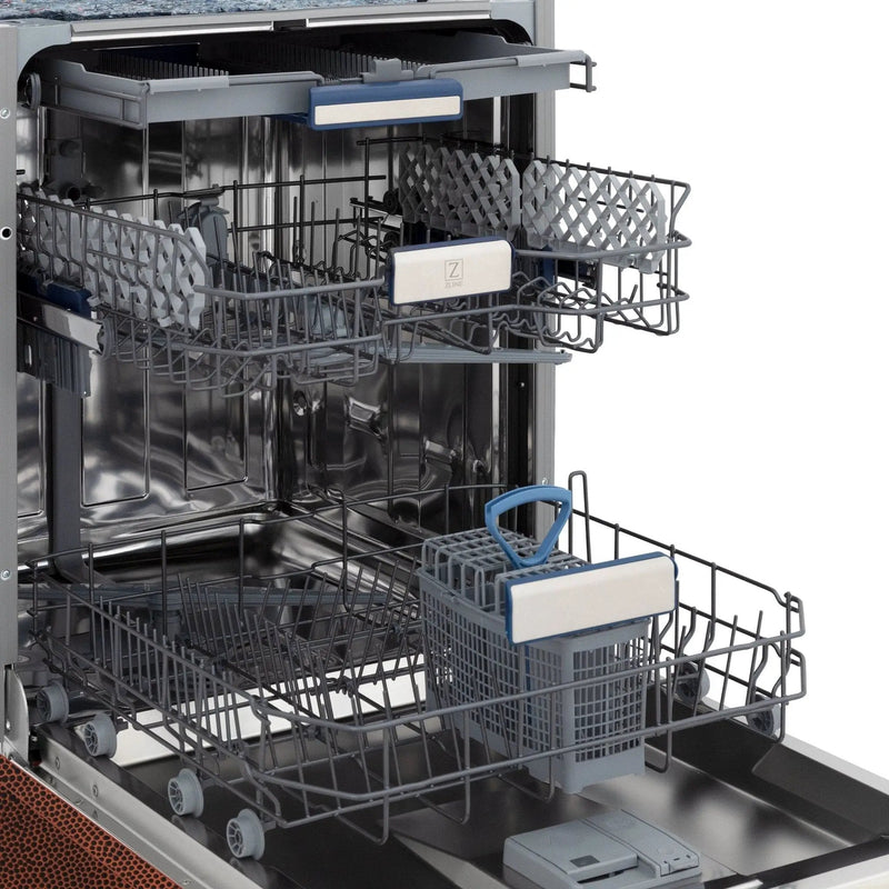 ZLINE 24" Dishwasher, Hammered Copper panel, Stainless Tub, DWV-HH-24 by Farmhouse Kitchen and Bath